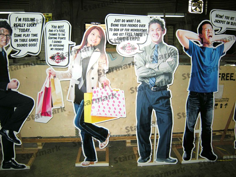 lifesize standees cut sticker sheets